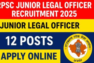 RPSC Junior Legal Officer Recruitment 2025