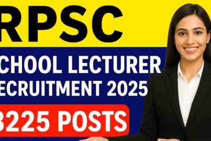 RPSC School Lecturer Teacher Recruitment 2025